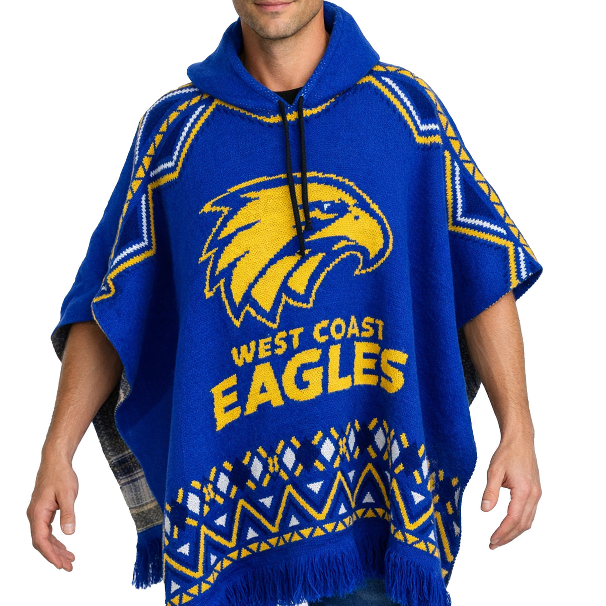 AFL West Coast Eagles 'Dakota' Knitted Poncho - Ashtabula