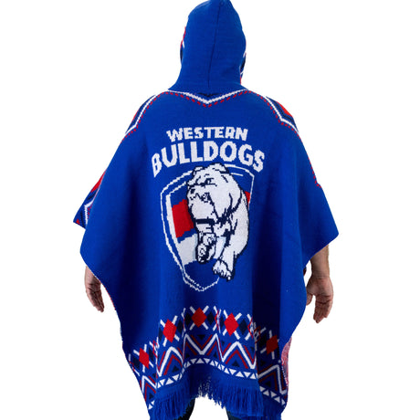 AFL Western Bulldogs 'Dakota' Knitted Poncho - Ashtabula