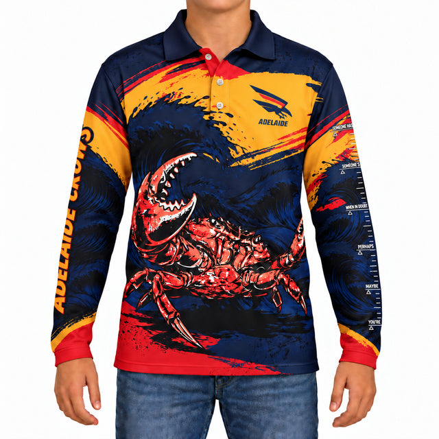 AFL Adelaide Crows 'Krusha' Fishing Shirt - Youth - Ashtabula