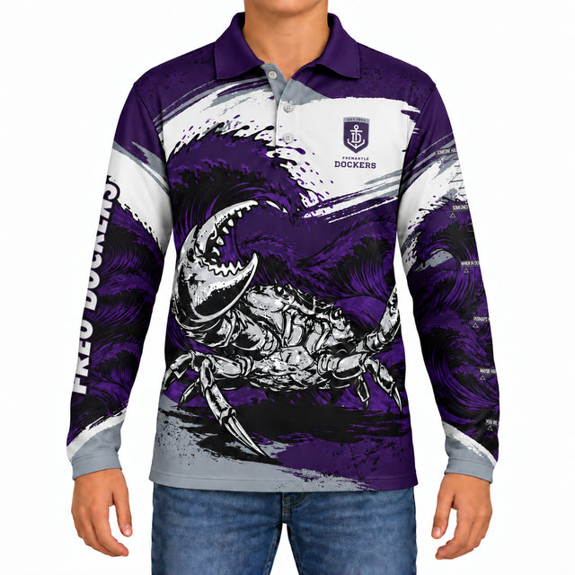 AFL Fremantle Dockers 'Krusha' Fishing Shirt - Youth - Ashtabula