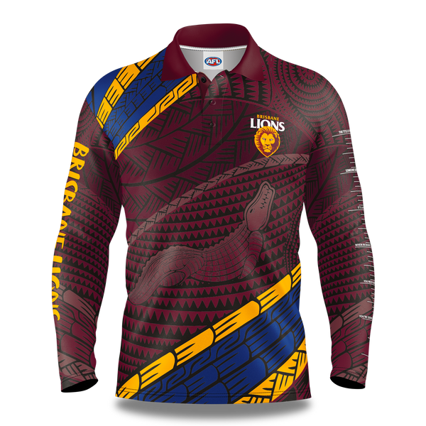 AFL Brisbane Lions 'Koedal' Fishing Shirt - Youth - Ashtabula