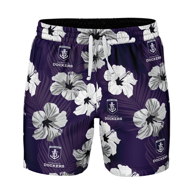 AFL Fremantle Dockers 'Aloha' Volley Swim Shorts - Ashtabula
