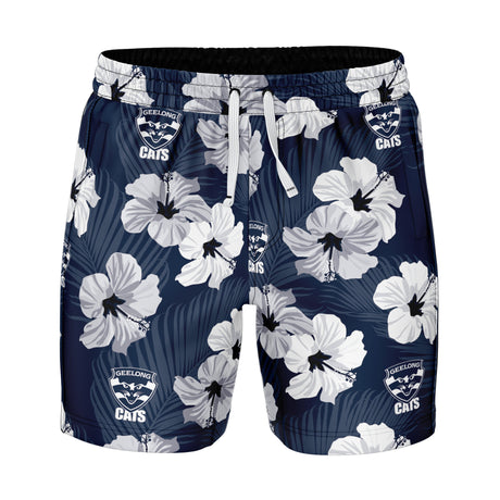 AFL Geelong Cats 'Aloha' Volley Swim Shorts - Ashtabula