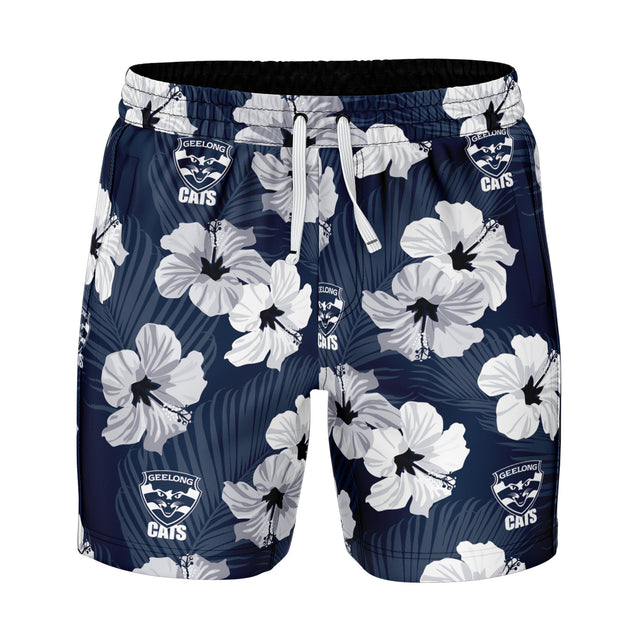 AFL Geelong Cats 'Aloha' Volley Swim Shorts - Ashtabula