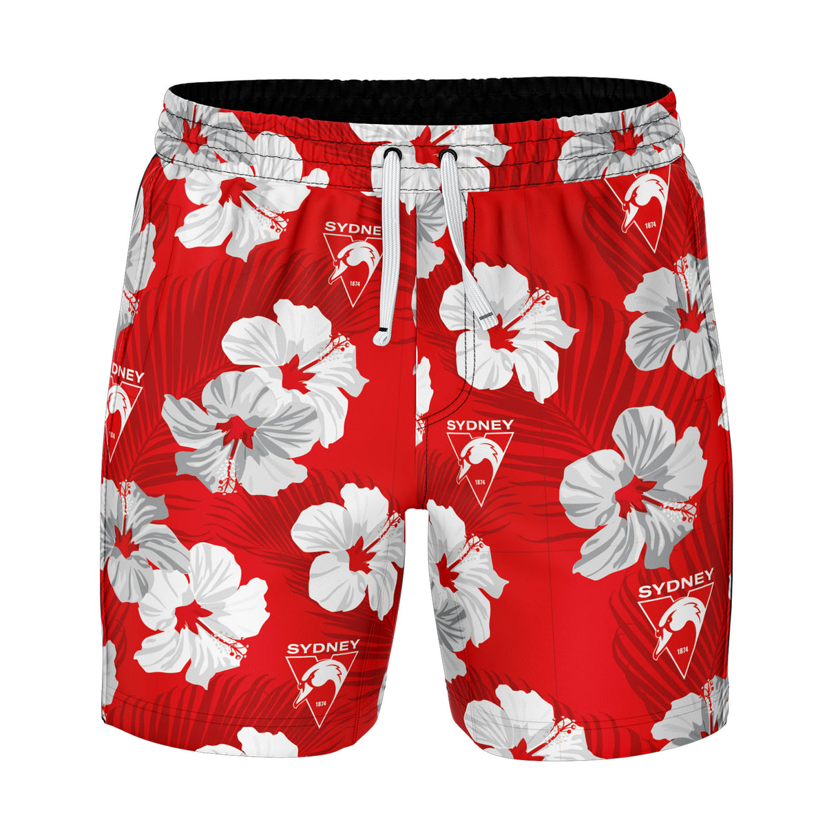 AFL Sydney Swans 'Aloha' Volley Swim Shorts - Ashtabula