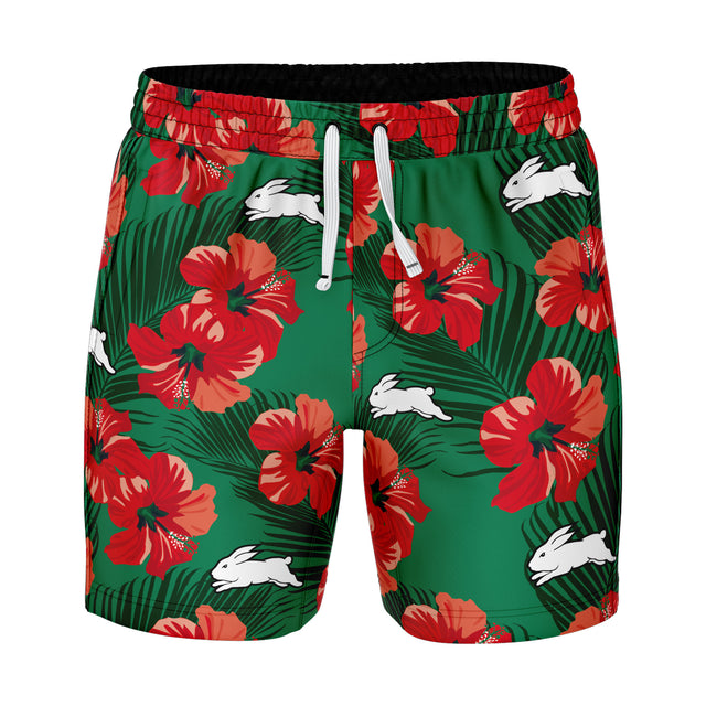 NRL Rabbitohs 'Aloha' Volley Swim Shorts - Ashtabula