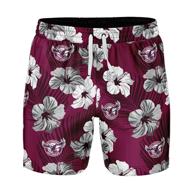 NRL Sea Eagles 'Aloha' Volley Swim Shorts - Ashtabula