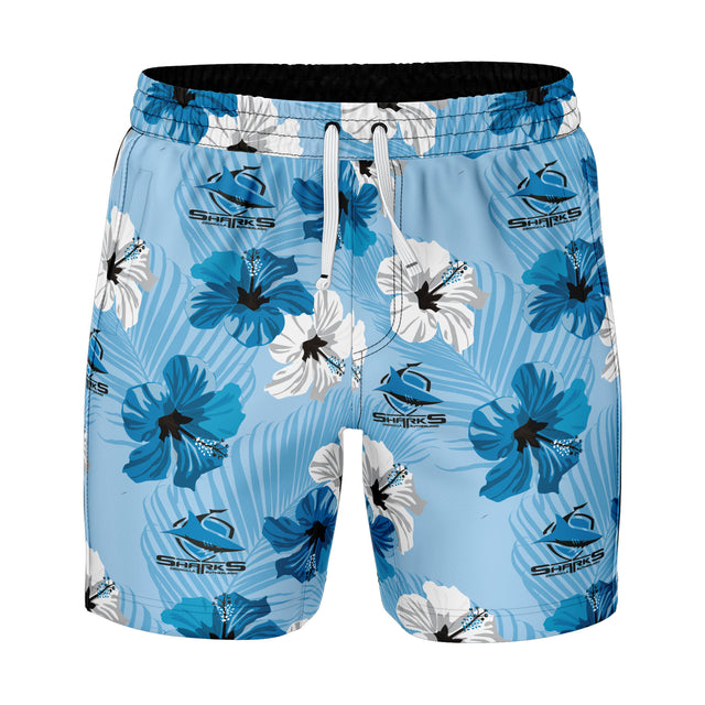 NRL Sharks 'Aloha' Volley Swim Shorts - Ashtabula