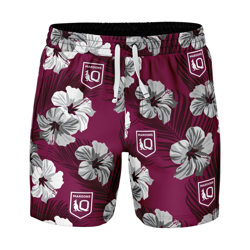 QLD Maroons 'Aloha' Volley Swim Shorts - Ashtabula
