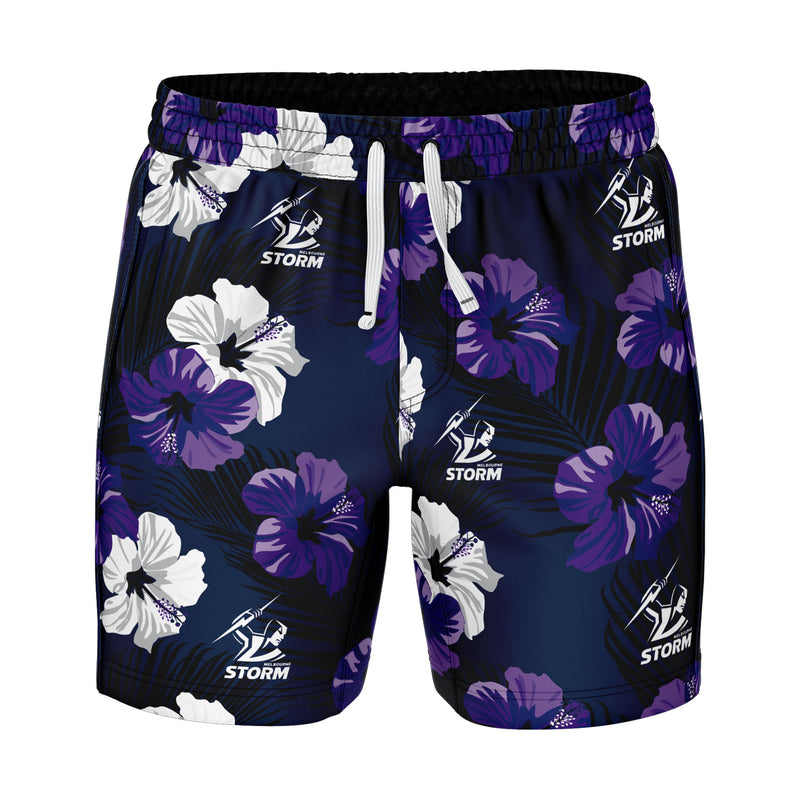 NRL Storm 'Aloha' Volley Swim Shorts - Ashtabula