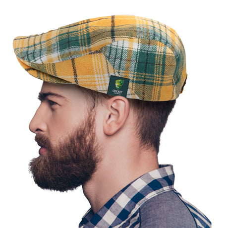 Cricket Australia Tartan 'Angus' Flat Cap - Ashtabula