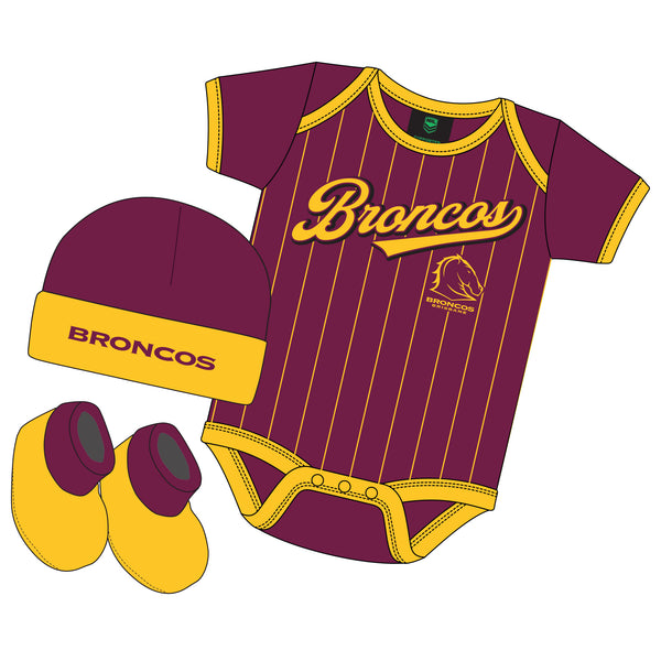 NRL Broncos  'Lullaby' 3pc Gift Set - Ashtabula