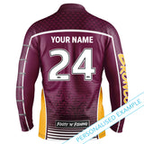 NRL Broncos 'Barracuda' Fishing Shirt - Youth