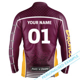 NRL Broncos 'Barracuda' Fishing Shirt - Youth