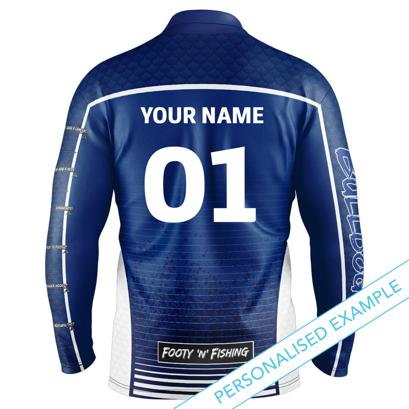 NRL Bulldogs 'Barracuda' Fishing Shirt - Adult