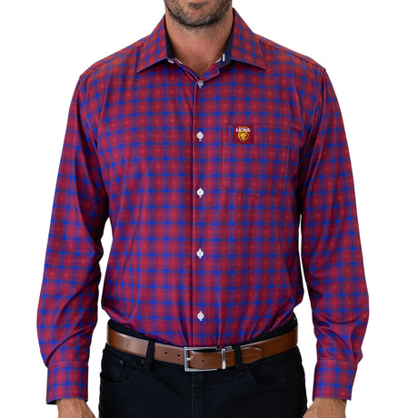 AFL Brisbane Lions 'Crossfield' Dress Shirt - Ashtabula