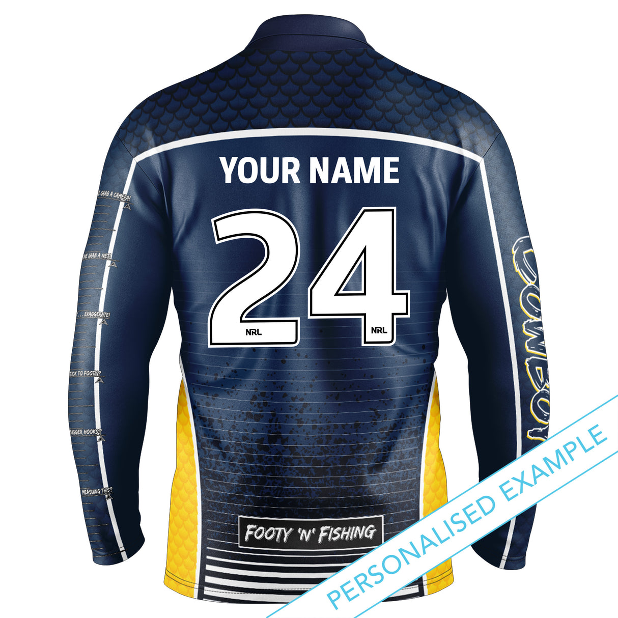 NRL Cowboys 'Barracuda' Fishing Shirt - Youth - Ashtabula