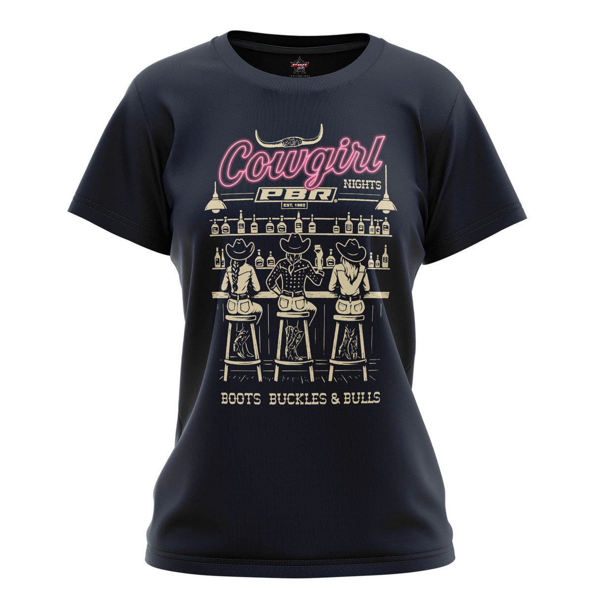 PBR 'Cowgirl Nights' Ladies Tee - Ashtabula