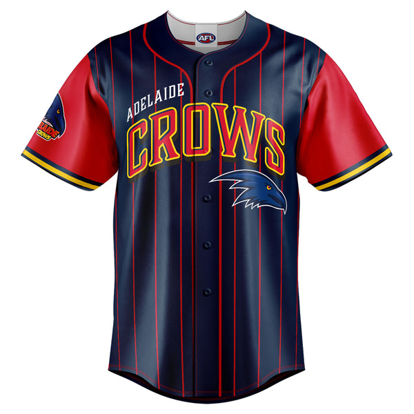AFL Adelaide Crows 'Slugger' Baseball Shirt - Ashtabula