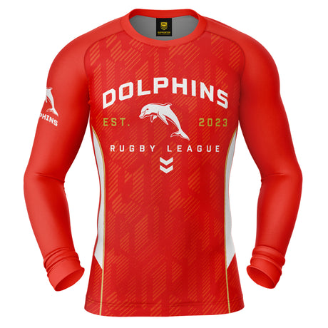 NRL Dolphins 'Blocker' Rash Vest - Ashtabula
