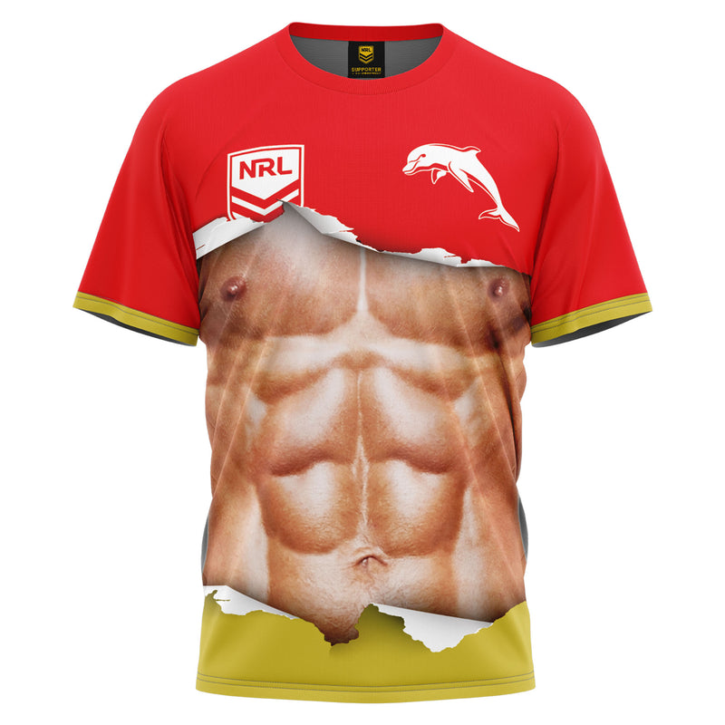 NRL Dolphins Ripped Tee - Ashtabula