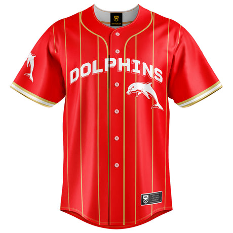 NRL Dolphins 'Slugger' Baseball Shirt - Ashtabula