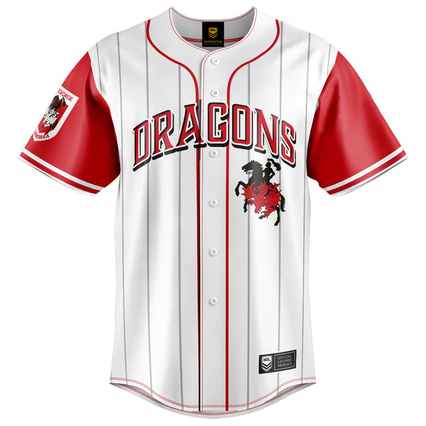 NRL Dragons 'Slugger' Baseball Shirt - Ashtabula