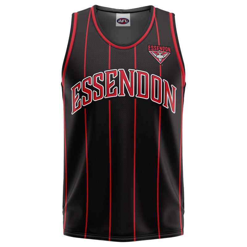 AFL Essendon Bombers 'Harlem' Basketball Singlet - Youth - Ashtabula