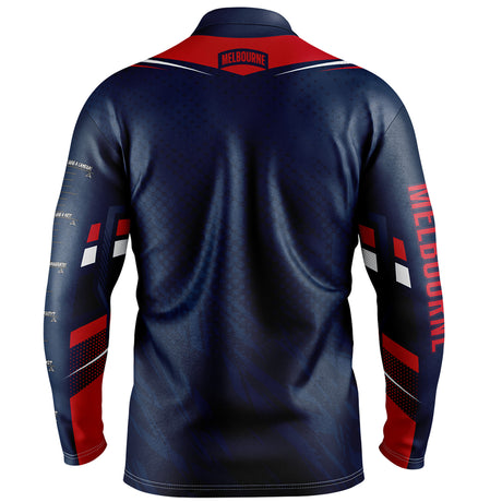 AFL Melbourne Demons 'Cyber' Fishing Shirt - Ashtabula