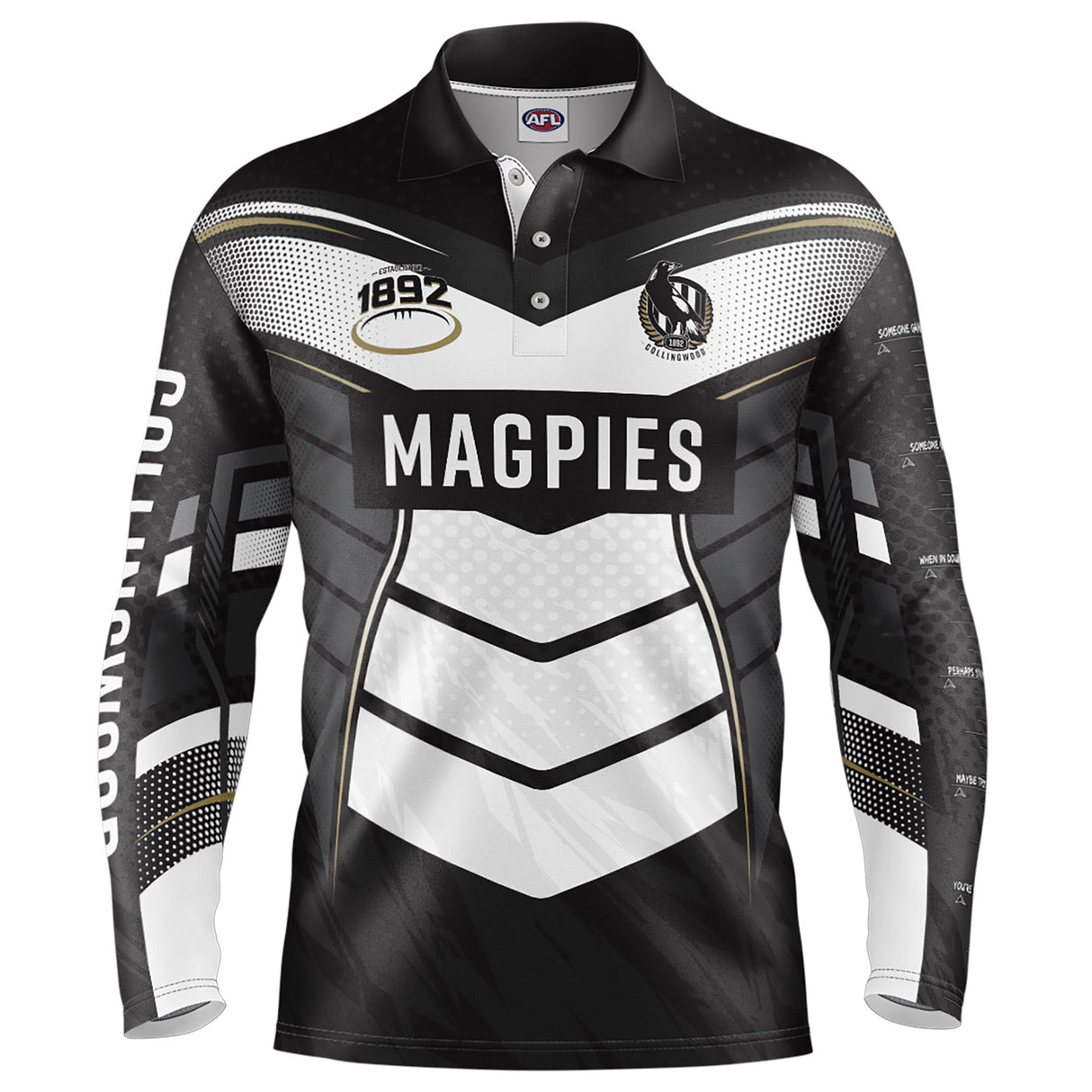 AFL Collingwood 'Cyber' Fishing Shirt - Ashtabula