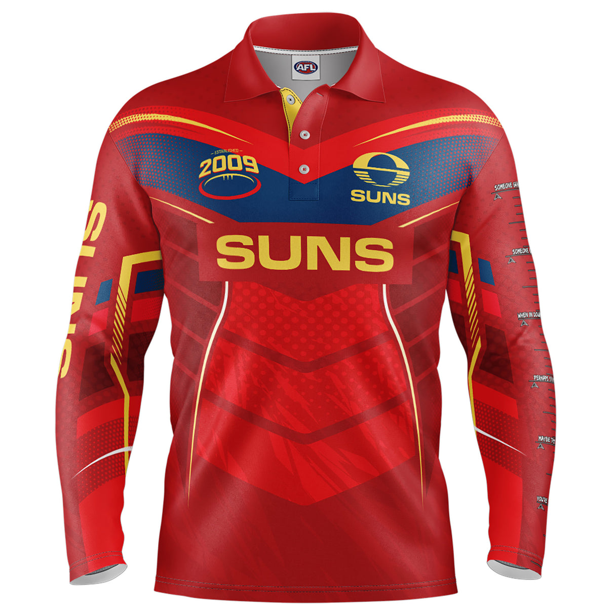 AFL Gold Coast Suns 'Cyber' Fishing Shirt - Youth - Ashtabula
