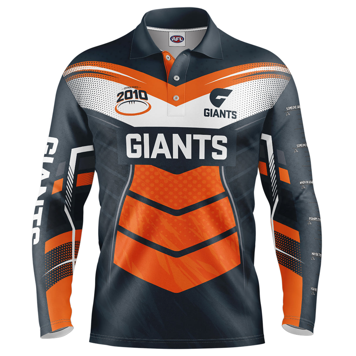 AFL GWS Giants 'Cyber' Fishing Shirt - Youth - Ashtabula