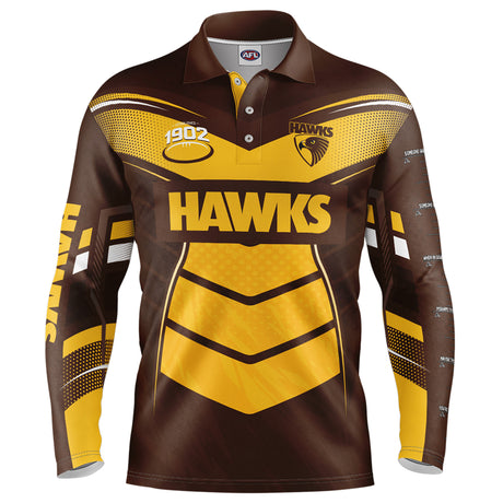 AFL Hawthorn 'Cyber' Fishing Shirt - Youth - Ashtabula