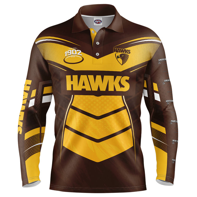 AFL Hawthorn 'Cyber' Fishing Shirt - Youth - Ashtabula