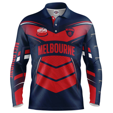 AFL Melbourne Demons 'Cyber' Fishing Shirt - Youth - Ashtabula