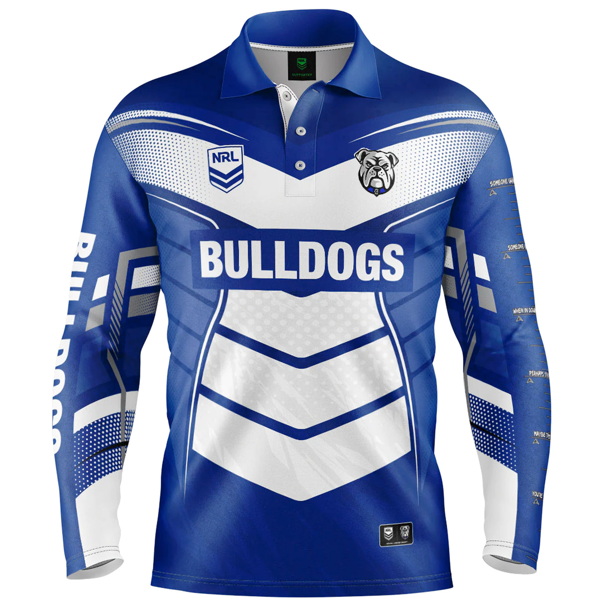 NRL Bulldogs 'Cyber' Fishing Shirt - Youth
