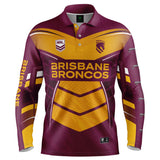 NRL Broncos 'Cyber' Fishing Shirt - Adult