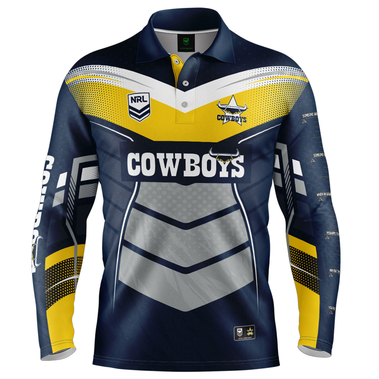 NRL Cowboys 'Cyber' Fishing Shirt - Youth - Ashtabula