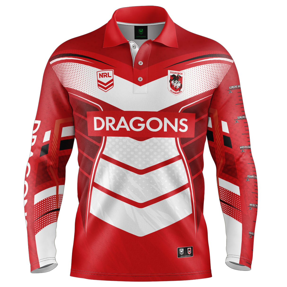 NRL Dragons 'Cyber' Fishing Shirt - Youth - Ashtabula