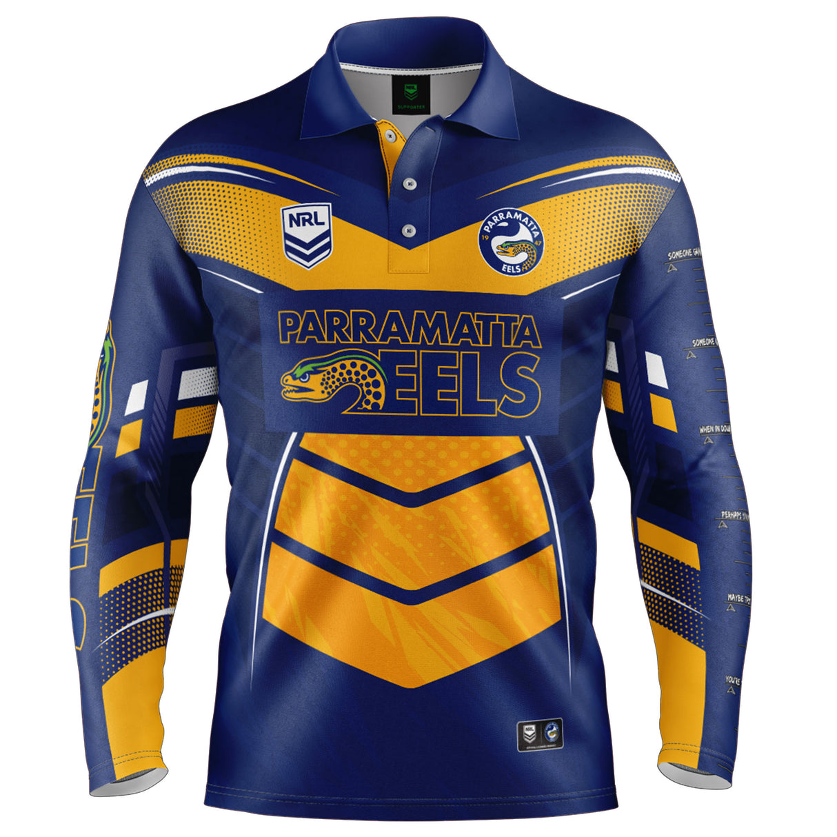 NRL Eels 'Cyber' Fishing Shirt - Youth - Ashtabula