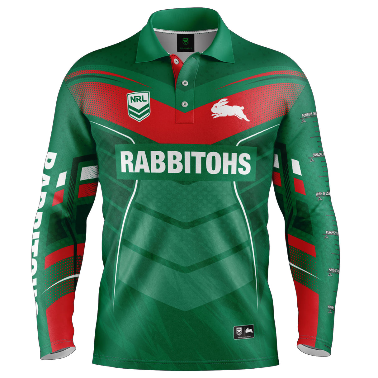 NRL Rabbitohs 'Cyber' Fishing Shirt - Youth - Ashtabula
