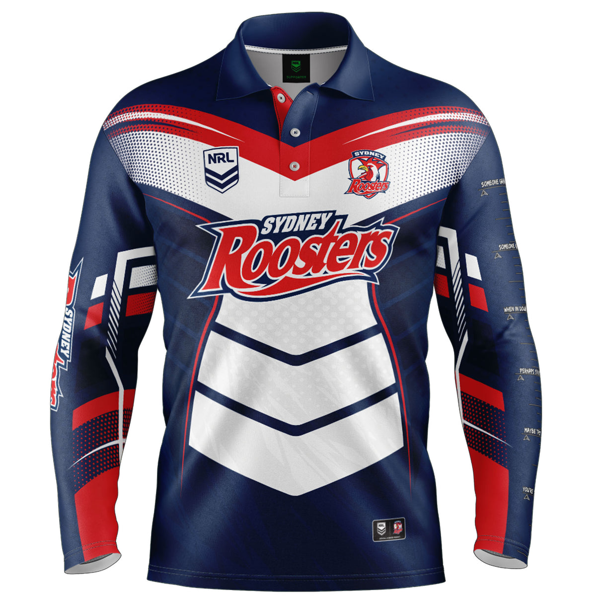 NRL Roosters 'Cyber' Fishing Shirt - Youth - Ashtabula