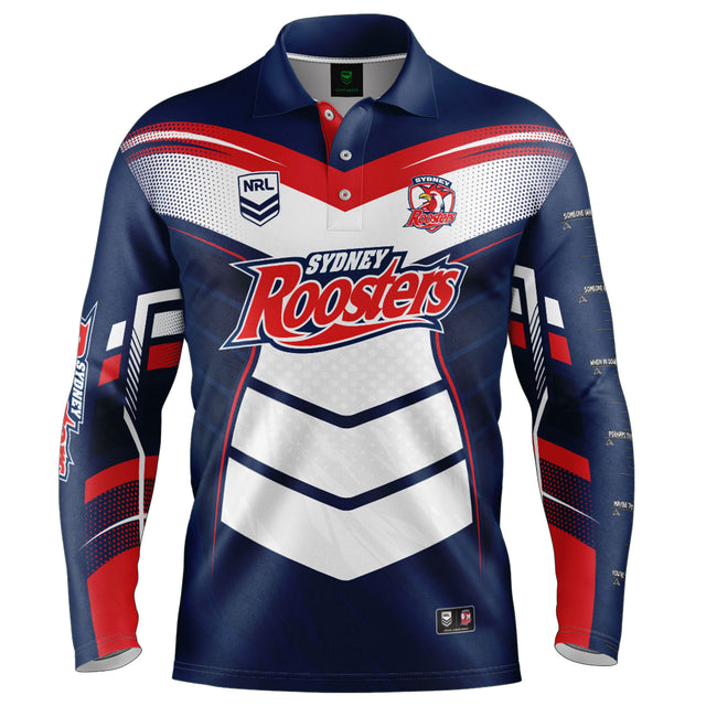 NRL Roosters 'Cyber' Fishing Shirt - Youth - Ashtabula