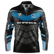 NRL Sharks 'Cyber' Fishing Shirt - Youth - Ashtabula