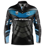 NRL Sharks 'Cyber' Fishing Shirt - Youth - Ashtabula