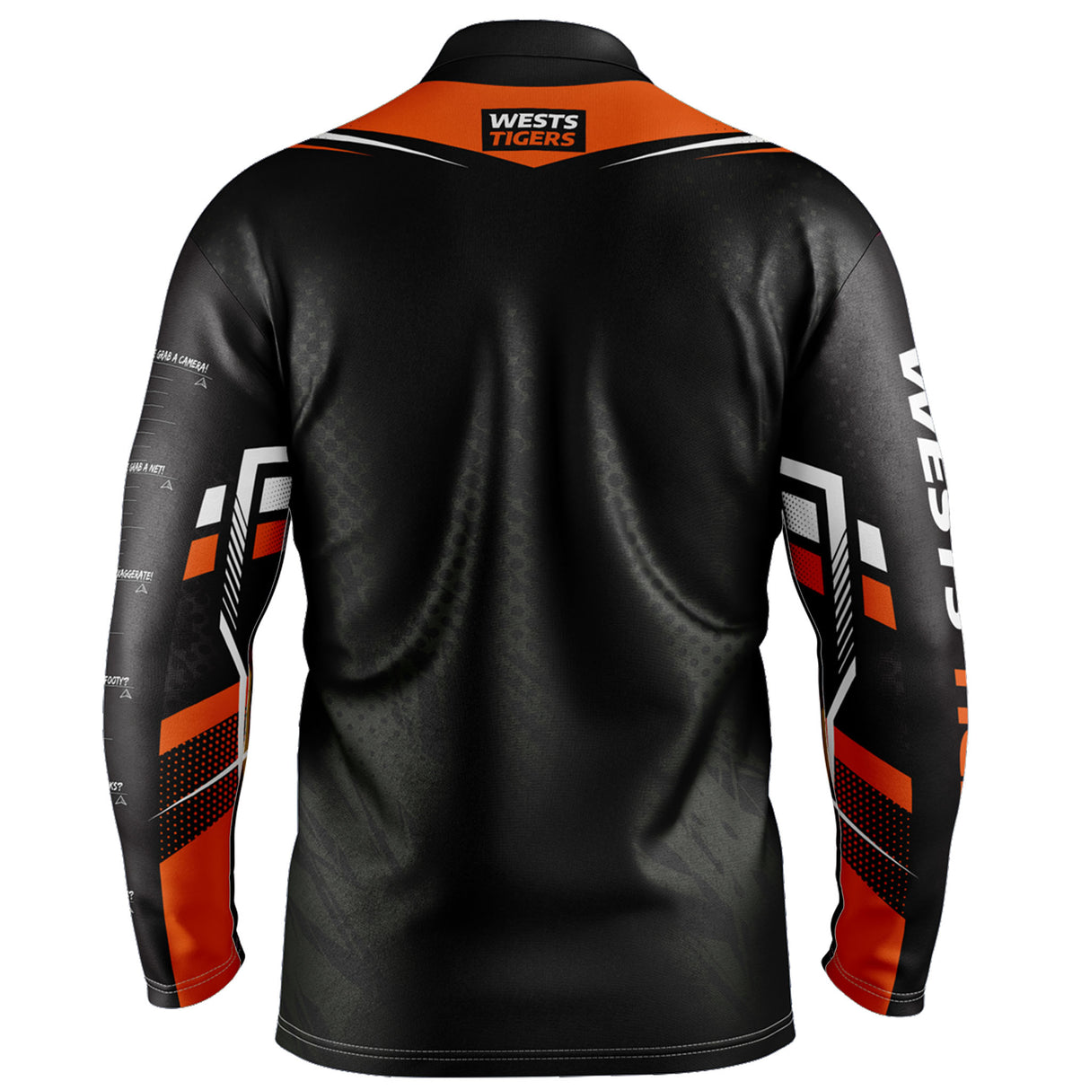 NRL Wests Tigers 'Cyber' Fishing Shirt - Youth - Ashtabula