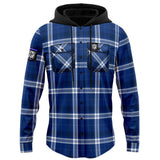 NRL Bulldogs 'Highland' Hooded Flannel Shirt - Ashtabula