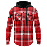 NRL Dragons 'Highland' Hooded Flannel Shirt - Ashtabula