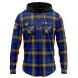 NRL Eels 'Highland' Hooded Flannel Shirt - Ashtabula