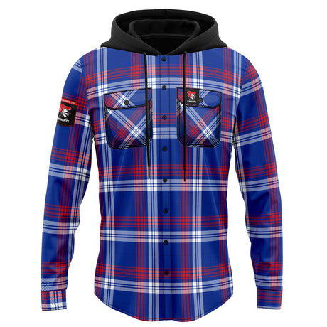NRL Knights 'Highland' Hooded Flannel Shirt - Ashtabula
